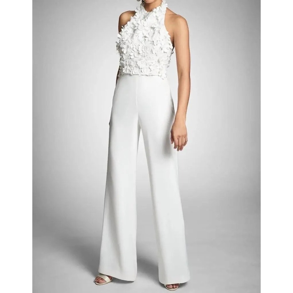 Sachin & Babi Rowen Wide Leg Pants Ivory High Waist Plus Size 16W